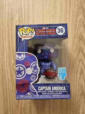 Buy Funko Pop Marvel 36 Captain America Art  Civil War Special Edition  • 7.99£