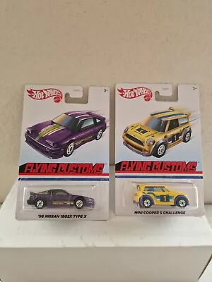 Buy Hot Wheels Lot X2 Flying Customs '96 Nissan 180SX Type X /Mini Cooper S C68 • 12.78£