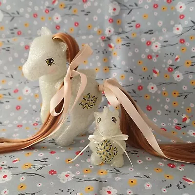 Buy My Little Pony G1 Style HQG1C Custom 'Princess Confetti' & Dragon Sparkle Ooak X • 40£