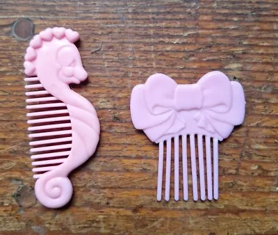 Buy Vintage My Little Pony &/or My Pretty Mermaids Combs Set | Pink Seahorse Bow • 9.31£