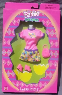 Buy Barbie EASTER FASHION AVENUE Dress PAQUES Basket Eggs Doll 1998 Mattel 21371 • 15.17£