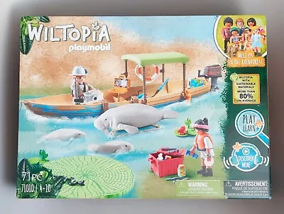 Buy PLAYMOBIL Wiltopia Amazon River Boat With Manatees 71010 Brand New In Sealed Box • 21£
