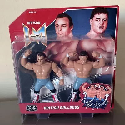 Buy The British Bulldogs Epic Toys Retro WWF Hasbro Style MOC Wrestling Figures  • 62£