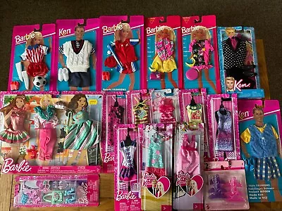 Buy Barbie And Ken Official Clothes Vintage Rare Bundle Brand New Sealed 1995-2012 • 119£