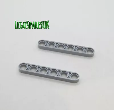 Buy LEGO Part 6170293 /  32063 Technic, Liftarm Thin 1x6, Light Bluish Grey. Qty X 2 • 2.79£