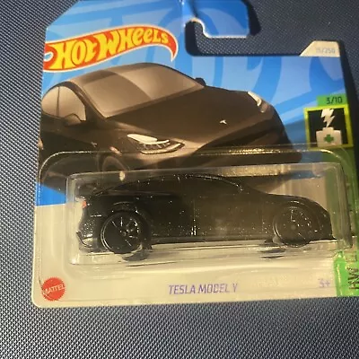 Buy Hot Wheels 2024 15｜Tesla Model Y Black G Case HW Green Speed • 3.85£