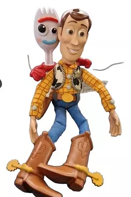 Buy Toy Story Woody + Forkie Pull String Talking Doll Sheriff Disney Mattel No Hat. • 14.99£