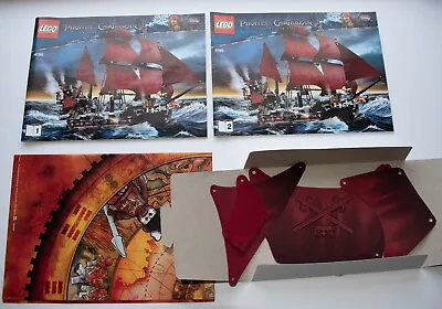 Buy Lego NEW Set Dark Red Sails 4195 Queen Anne's Revenge + NEW Manuals + NEW Poster • 120£