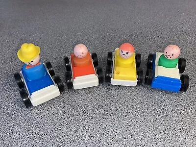 Buy Vintage 1970s  Fisher Price Little People And Cars Bundle • 8£