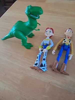 Buy Disney Pixar Mattel Toy Story  Talking Rex Talking Woody Non Talking Jesse  • 9.99£