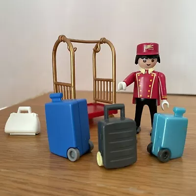 Buy Playmobil 5270 Hotel Porter And Luggage Cart With Bags Summer Fun  • 8.99£