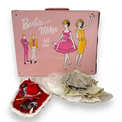 Buy Mattel Barbie Midge Wardrobe Case Vtg Assorted Clothing Misc Accessories 1963 • 74.51£