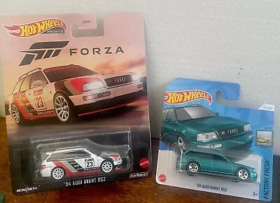 Buy Hot Wheels X 2 ‘94 Audi Avant RS2 Green & Forza *CREASED CARD • 9.99£