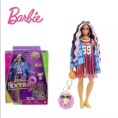 Buy Barbie Doll And Accessories Barbie Extra Doll With Pet Corgi Fashion Edition • 55.54£