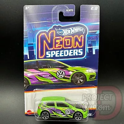 Buy Hot Wheels Neon Speeders Volkswagen VW Golf MK7 Green 2:8 2023 • 8.99£