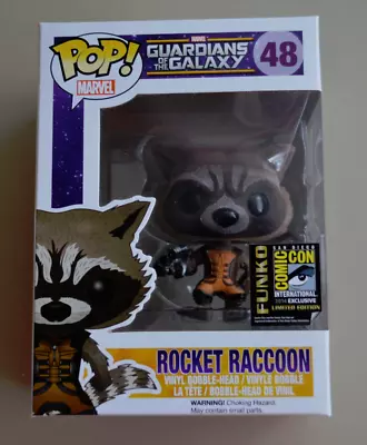 Buy Funko POP! Flocked Rocket Raccoon *SDCC 2014 Exclusive* #48 Figure GotG • 24.99£