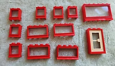 Buy Vintage 1960/70s  Lego Windows And  Door Red  Bundle X 12 • 5.73£