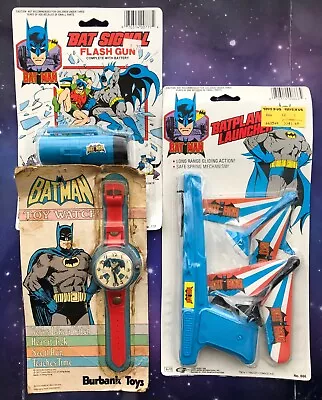 Buy Vintage BATMAN 70s 80s UNOPENED DC Comics TOYS LOT Mego Burbank • 95£