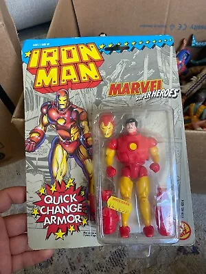 Buy Toy Biz 1991 Marvel Super Heroes Iron Man Action Figure Quick Change Armor • 34.99£