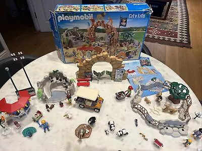 Buy PLAYMOBIL City Life Large Zoo With Many Animals (6634) And Vehicle VGC Boxed Inx • 40£
