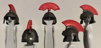 Buy Playmobil 5 Roman General Helmets Graphite With Red Plume 💥RARE SET💥 • 5.50£