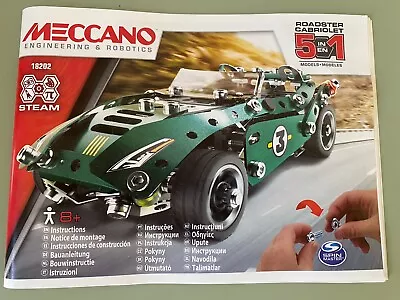 Buy Meccano 18202 5-in-1 Roadster Cabriolet Model Set 8+ Lvl 2 Engineering & Robotic • 1£