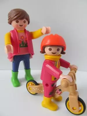 Buy Playmobil Dollshouse/playground Figures: Mum, Little Girl & Balance Bike NEW • 7.49£