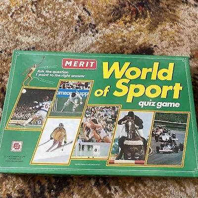 Buy Vintage Merit World Of Sport Quiz Game Complete In Good Condition • 4£