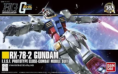 Buy BANDAI 1:144 HG  RX-78-2 Gundam New Plastic Model Kit  • 20£