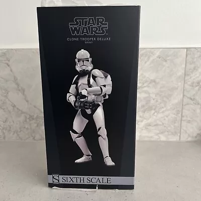 Buy Sideshow Collectibles Star Wars Clone Trooper Deluxe Shiny 1/6 Figure • 210£