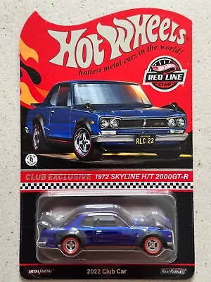 Buy 2022 Hot Wheels Red Line Club 1972 NISSAN SKYLINE H/T 2000GT-R RLC JDM GTR • 79.99£