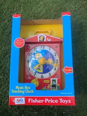 Buy Vintage Fisher Price Music Box Teaching Clock Educational. • 19.99£