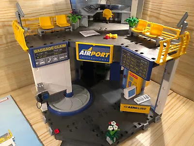 Buy Playmobil 3886 Airport Terminal+Instruction Check-In Desk Air Traffic Tower Rare • 59.95£