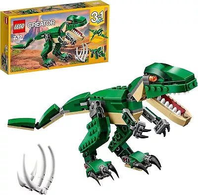 Buy LEGO 31058 Creator Mighty Dinosaurs Toy, 3 In 1 Model, T. Rex, Triceratops...  • 17.99£