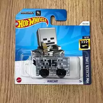 Buy Hot Wheels HW Screen Time Minecraft, Minecart 15 Years- New! • 5.94£