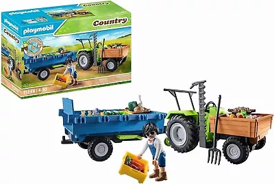 Buy Playmobil 71249 Country Tractor With Trailer Brand New Boxed • 22.95£