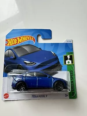 Buy Hot Wheels 2024. Tesla Model Y. HW Green Speed. Blue *COMBINE POSTAGE* • 3.89£