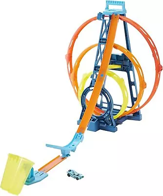 Buy Hot Wheels GYP65 Track Builder Unlimited Triple Loop Kit SIOC, Multi-Colour • 44.22£