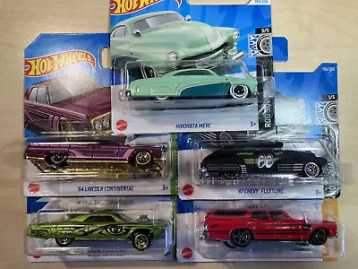 Buy Hot Wheels Job Lot Bundle New Cars X 5 1960's American Muscle Cars Low Riders • 12.50£