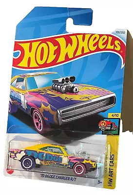 Buy Hot Wheels '70 Dodge Charger R/T Long Card HW Art Cars • 10.69£