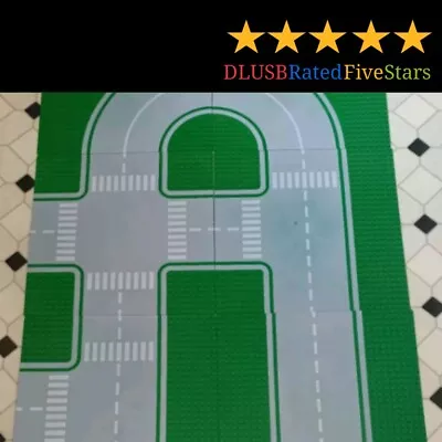 Buy Dlusb | 🟦🟥🟩🟨 8 Original Lego City Base Plates Road Discontinued Vintage Moc • 45£