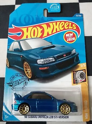 Buy 2020 Hot Wheels 98 Subaru Impreza 22B STi-Version HW Turbo Long Card 23/250 #1/5 • 12.95£