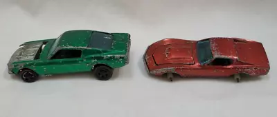 Buy Vintage Hot Wheels Red Liners Custom Mustang & Corvette Cars - Made In Hong Kong • 20£