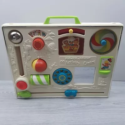 Buy Vintage 1970s Fisher Price Cot Activity Center Baby Plastic Toy With Sounds • 24.95£