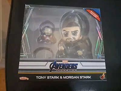 Buy Marvel Avengers Endgame Tony Stark & Morgan Cosbaby Bobble Head Figures Hot Toys • 11.99£