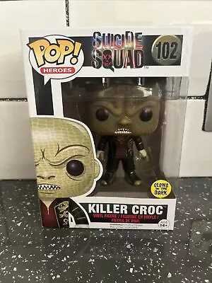 Buy Funko Pop Heroes Suicide Squad Killer Croc #102 Glow In The Dark Brand New • 7£