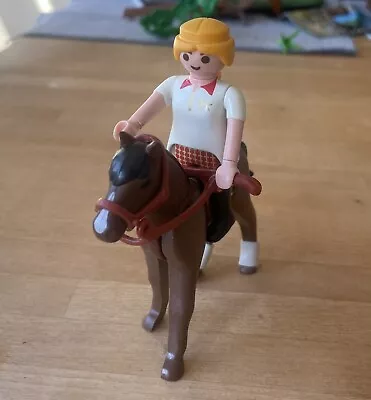 Buy Playmobil Rare 4191 Equestrian Woman With Horse • 0.99£
