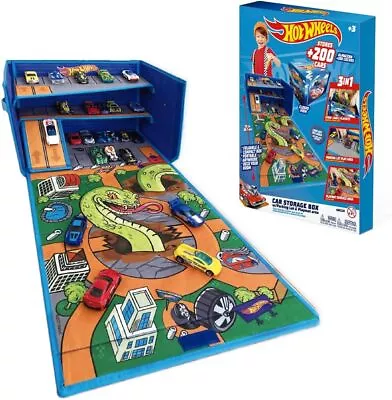 Buy NEW Hot Wheels Cars Case Garage Box Playmat Car Toys Storage Box • 24.99£