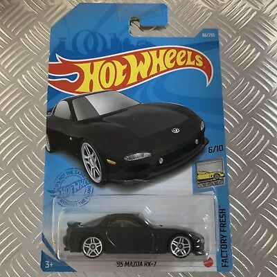 Buy Hot Wheels ‘95 Mazda RX-7  1:64 Mattel Diecast (Black) Long Card • 5£