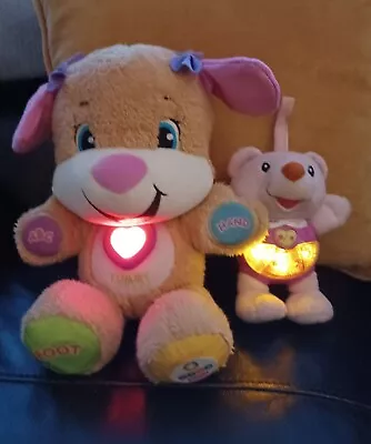Buy Fisher Price Laugh And Learn Puppy And V Tech Little Singing Bear Pink • 5.99£